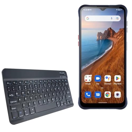 BoxWave Keyboard Compatible with Unihertz TickTock-E - SlimKeys Bluetooth Keyboard, Portable Thin with Chiclet-Style Keys - Jet Black