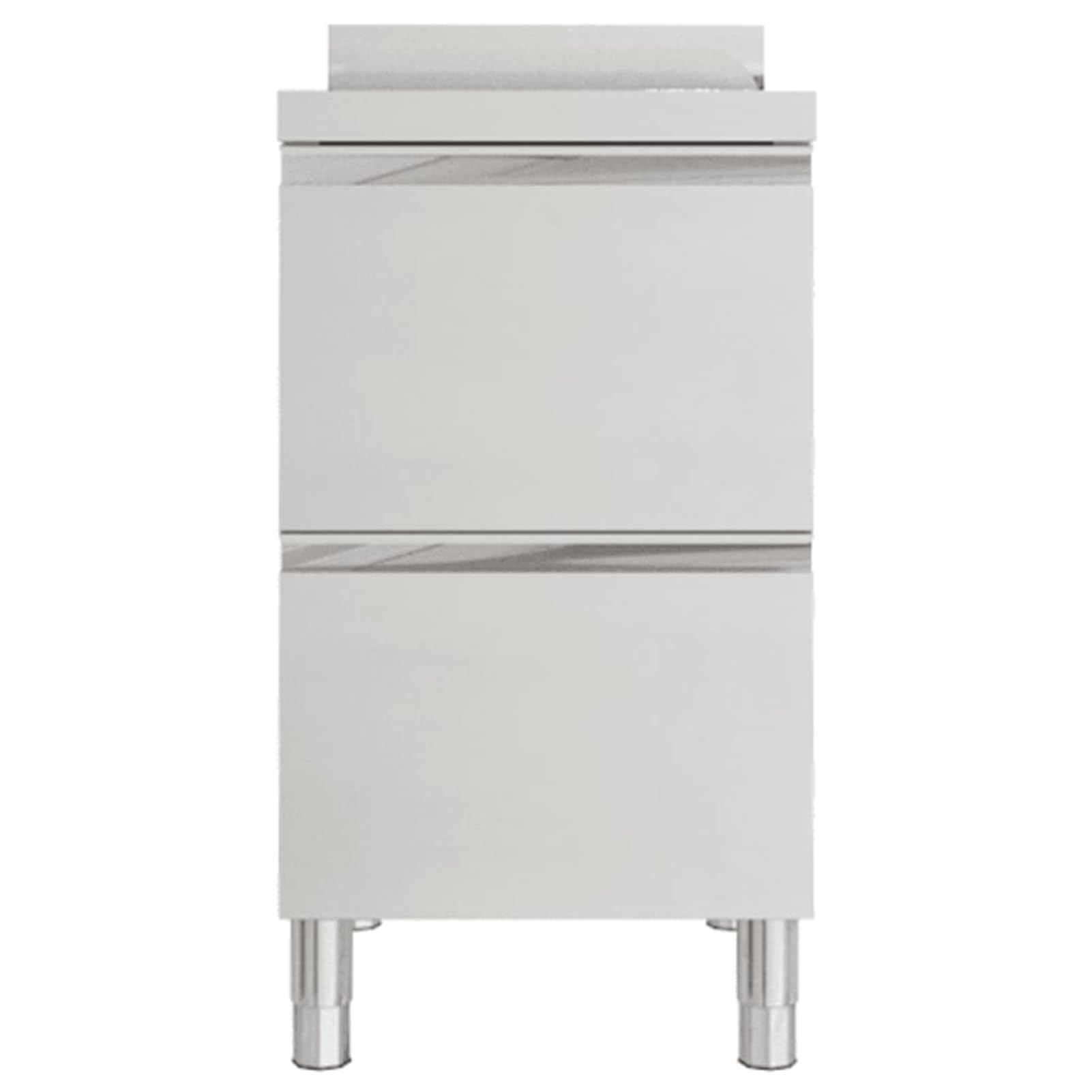 Gecheer Armadio da a 2 cassetti, in acciaio inox, 50 x 60 x (95-96) cm, piedini regolabili in altezza, per ristoranti, alberghi, produzione alimentare