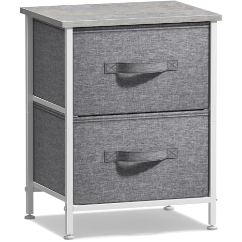 Sorbus Nightstand for Bedroom (2 Drawer, Gray) - image 8