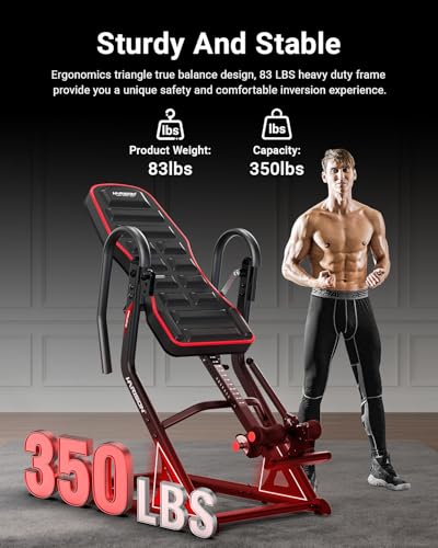 HARISON Heavy Duty Inversion Table for Back Pain Relief 350 LBS Capacity with 3D Memory Foam, Back Inversion Table with 180 Degree Full Inversion - Image 6