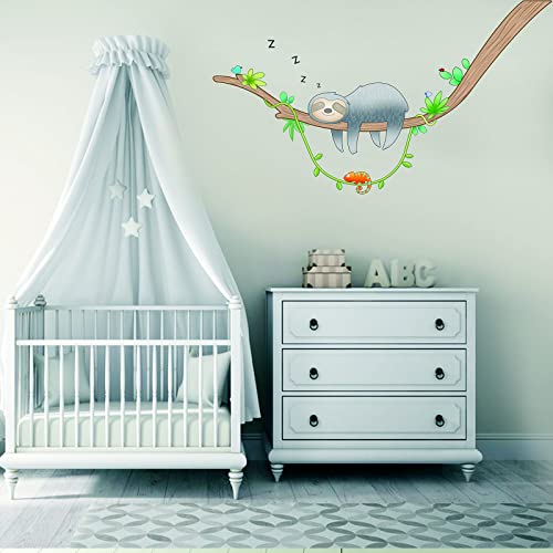 Vinilos Decorativos de Tela Sleepy Sloth para Pared miniatura 2