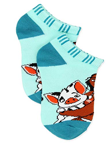 Disney Princess Moana Girl's Toddler Women's No Show 6 pack Socks Set3