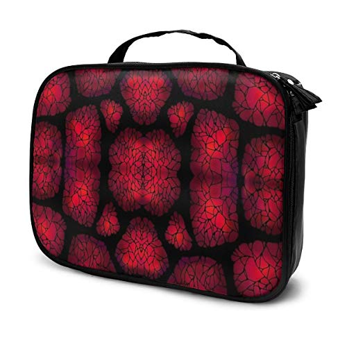 Preisvergleich Produktbild Kosmetiktasche rot unregelmäßige Kreis Aufbewahrungstasche tragbar multifunktionale Tragetasche geeignet für Sport Fitnessstudio Yoga Strand Baden