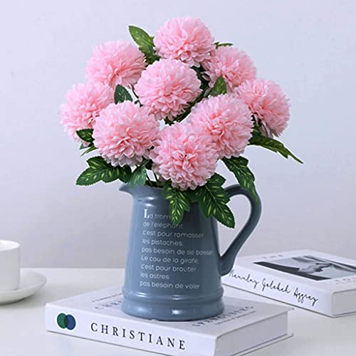 Image of Art Street Artificial Flower Bunch| Silk Pink Hydrangea Flower for Home| Bedroom, Living Room & Office Decoration |Christmas Day, New Year Set of 1 |11 Inch (Without Vase)