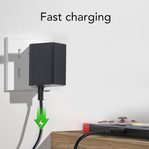 Portable Charger for Switch, Fast Charge Adapter, 15V2.6A AC Power Supply with USB C Cable, Support Switch TV Dock Mode (US Plug) - Thumbnail 2