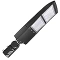 OSTEK 480V 300W LED Parking Lot Lights 42000LM-Surge Protection Built-in LED Shoebox Street Fixture for LED Area Pole Lighting IP65 Outdoor Commercial Area Road Lighting 5000K 200-480V DLC UL