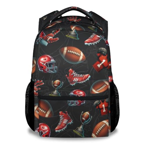COZYAURA Football Backpack - 17 Inch Large Capacity Sports Bags for Boys - Lightweight Football Bookbag for Kids Students - School Season Gifts