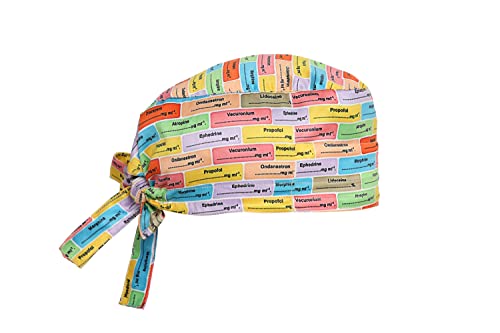 Associated Uniforms Printed Satin Scrub Cap Unisex with Sweat Band