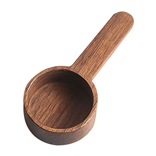 Cabilock Holzschaufel Messlöffel Teeschaufel Gewürzschaufel Tee Löffel Füllschaufel für Salz Zucker Kaffee Süßigkeiten Mehl Waschmittel Pulver Küche Werkzeuge 9.5X4.5CM Braun