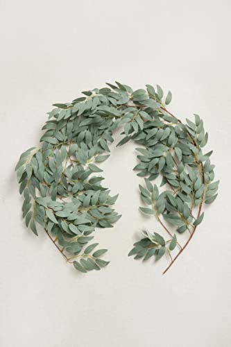 Lings-Moment-Italian-Ruscus-Greenery-59ft-Artificial-Silk-Real-Touch-Willow-Leaf-Garland-Fake-Wispy-Rustic-Vine-Stem-Swag-for-Table-Centerpieces-Wedding-Arch-Decor-Dusty-Green Lings Moment Italian Ruscus Greenery 59ft Artificial Silk Real Touch Willow Leaf Garland Fake Wispy Rustic Vine Stem Swag for Table Centerpieces Wedding Arch Decor Dusty Green