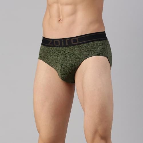Image of Zoiro Men's Brief | Soft Band | Soft No-Marks Elastic | Breathable Innerwear | Pack of 1 | Color May Vary