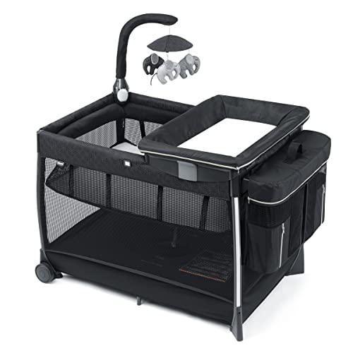 Image of Chicco Lullaby Zip All-in-One Portable Playard - Springhill | Black