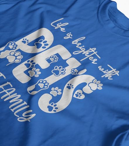 Image of INDISSH T-Shirt for Man | Regular and Plus Size Upto 7XL | Pet Lover Graphic Printed | Round Neck Cotton Fabric Regular fit Casual T-Shirt for man - RNM-PETFAMILY-PAR