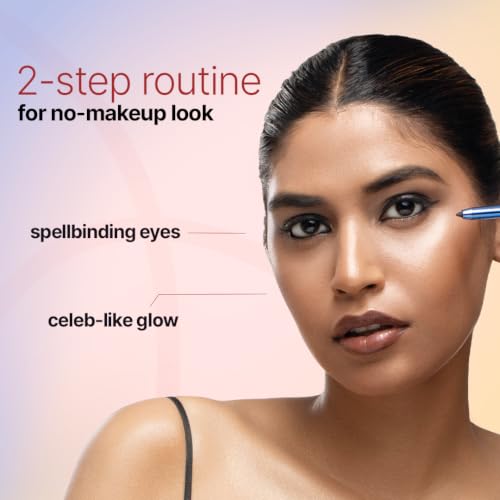 Image of Sotrue Dark Spell Kohl Kajal + Gold Radiance Multipurpose Strobe Cream Combo | 24H Smudgeproof Waterproof Kajal | Instant Golden Glow | Hydrating Primer, Highlighter & Makeup Duo