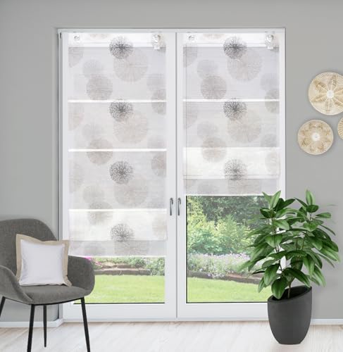 Magnetrollo Rawlins Stein inkl. Haken | Raffrollo mit...