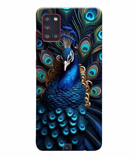 Image of Printed Hard Back Case Cover & Compatible for Samsung Galaxy A31 | Peacock Vector Art (Multicolor) - D1206