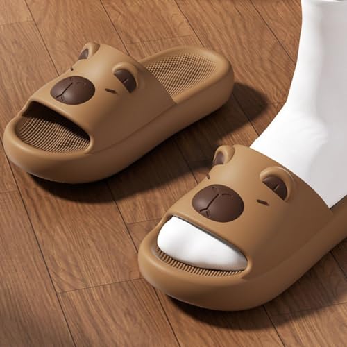 Cartoon Capybara Slides for Women Men Comfortable Slippers Slides Non-Slip Shower Shoes Soft House Shoes for Indoor & Outdoor2