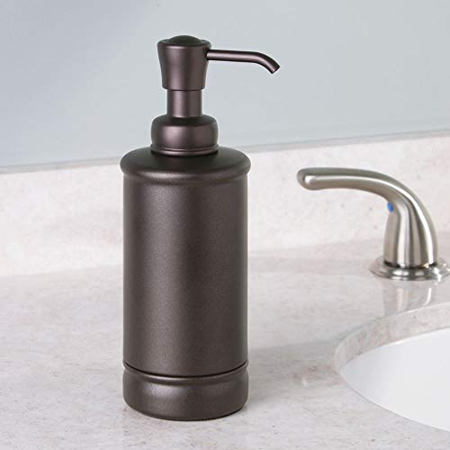 Idesign York Bpa-Free Plastic Refillable Soap Dispenser - 2.5" X 2.5" X 8", Bronze #TOP1