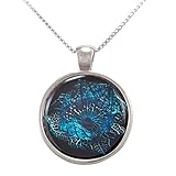 Arthwick Store Abstract Image of Blue Veins Pendant Necklace