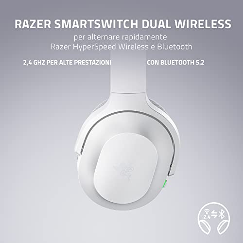 Barracuda - Cuffie Wireless Multipiattaperma per Gioco e Mobile (SmartSwitch Dual Wireless, Microfoni a Cancellazione di Rumore, TriForce Titanium 50 mm, App Audio) Mercury Bianco - Cuffia gaming - Immagine 1