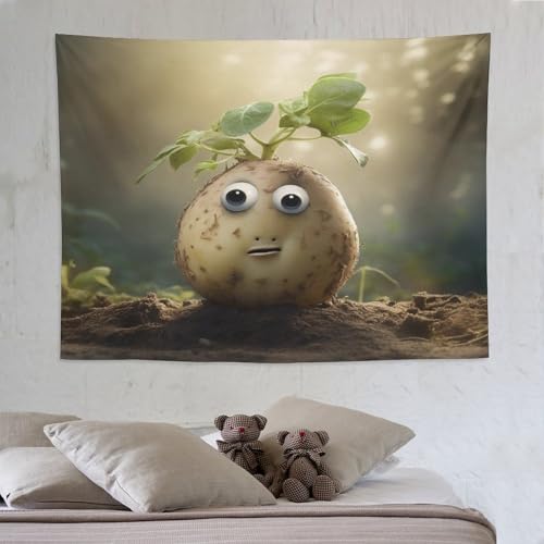 Tapisserie pommes de terre aux légumes décorative pour mur de chambre 150×200cm