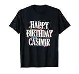 This colorful happy birthday clothing is the best personalized birthday gift for Casimir. Wear this together as a custom group outfit for the next birthday party