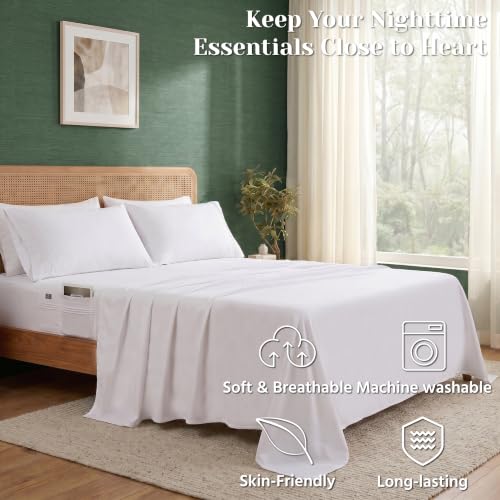 Popfavor Deep Pocket Twin XL Sheet Set, Cooling Bedding with Side Pockets - image 4