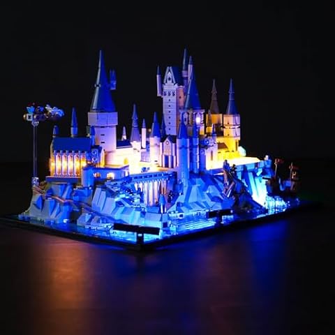 VONADO Updated LED Light Kit Compatible with Lego Hogwarts Castle and Grounds 76419, Creative Lighting Set Accessories Compatible with Lego 76419 Building Set (Lights Only, No Models) Cover