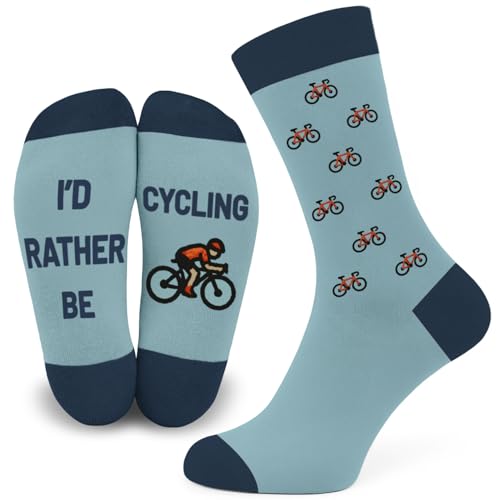 SC Products Cycling Socks Bike Gifts for Men | Size 6-12 Cotton Rich Funny Socks Cycling Gifts for Men | Bike Accessories Presents For Male Cyclists | Bicycle Secret Santa for Him Stocking Fillers