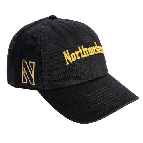 Gorra ajustable bordada Northwestern University negro miniatura 1
