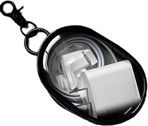 Mini Bolsa Portátil Transparente Com Zíper Com Carregador, Fones De Ouvido E Estojo De Acessórios De Viagem