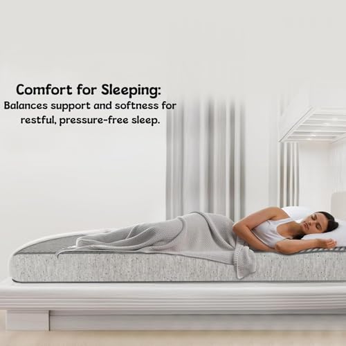 Image of Rosebell Dual Comfort Mattress t (72X47X6) Breathable Knitted Fabric 6 Inch Double Size Mattress, Medium Firm