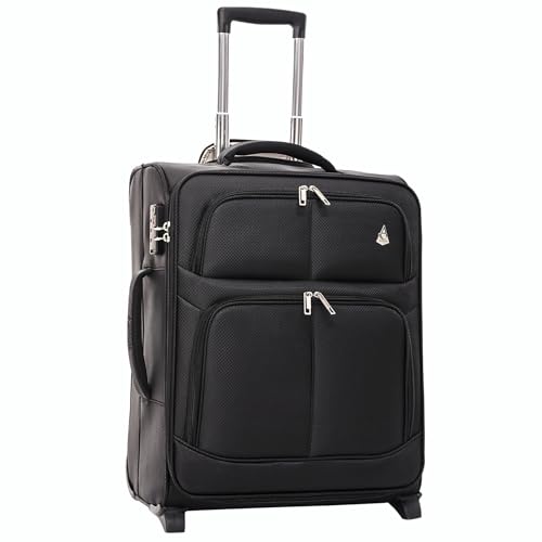 Aerolite Erweiterbar 55x40x20cm auf 55x40x23cm Lufthansa Eurowings Bordgepäck Handgepäck Koffer 55x40x20 55x40x20 mit 2 Rollen - Auch für Condor, SunExpress, TUI und Vieles Mehr (Schwarz) Aerolite Erweiterbar 55x40x20cm auf 55x40x23cm Lufthansa Eurowings Bordgepäck Handgepäck Koffer 55x40x20 55x40x20 mit 2 Rollen - Auch für Condor, SunExpress, TUI und Vieles Mehr (Schwarz)
