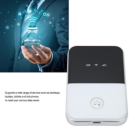 Image of Cryfokt Mobile WiFi Hotspot, 4G LTE WiFi Router with SIM Card Slot for 10 Users, Laptops, Phones, 150 Mbps Fast Download, 2100mAh Battery, 50M Range, Europe Bands B1 B3 B7 B8 B20 B40
