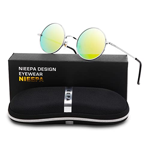 Image of Vintage Small Round Polarized Hippie Sunglasses for Men Women Circle Sun Glasses NP1002