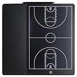 Basketball Whiteboard with Erasable Function, Basketball Coaching Board, Reusable Writing Tablet, Training Equipment Suitable for Basketball (Black, 35.4 * 23.8 * 0.85 CM) ﻿