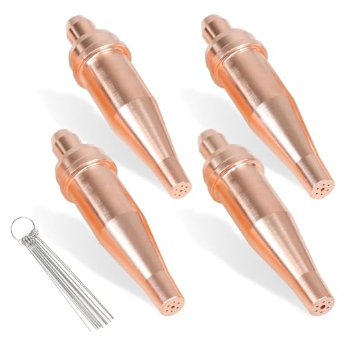 Fangxuee Puntas para Soplete de Corte de Acetileno 1-101, Tamaño 0-3, Compatibles con Soplete de Corte de Alta Resistencia Estilo V CA 2460-90°.