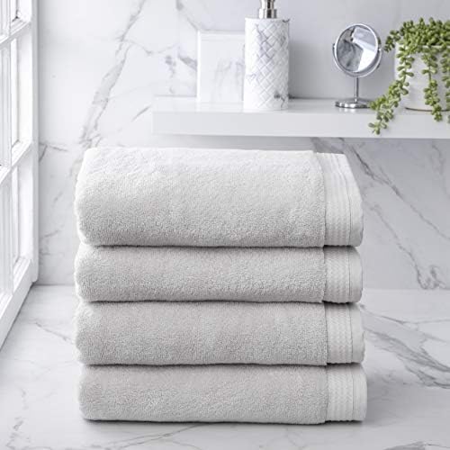 Welhome Madison Bathroom Towels Set | 6 Pieces | Highly Absorbent | Innovative Hygro-Cotton Technology | 2 Bath Towels - 2 Hand Towels - 2 Washcloths | Plush & Durable Shower Towels | Purple Lilac