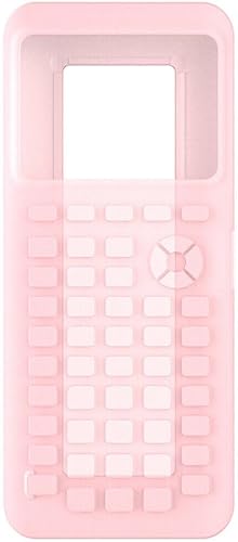 Funda protectora de silicona suave a prueba de arañazos para calculadora Texas Instruments TI-84 Plus CE, color rosa