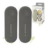 ミニ空気清浄機 消臭機 消臭器 脱臭機 コンセントタイプ 小型 ペット トイレ 花粉症 イオン発生器 マイナスイオン フィルター不要 静音 軽量 卓上 日本語説明書付き おしゃれ ナチュラルカラー 【2025最新】 (ダークグレー, 2個セット)