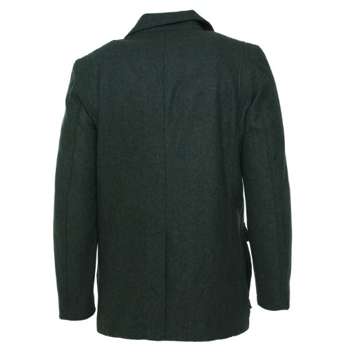 Image of GUESS Men's Wool Blend Coat with Removable Bib and Knit Hood, Charcoal, Medium