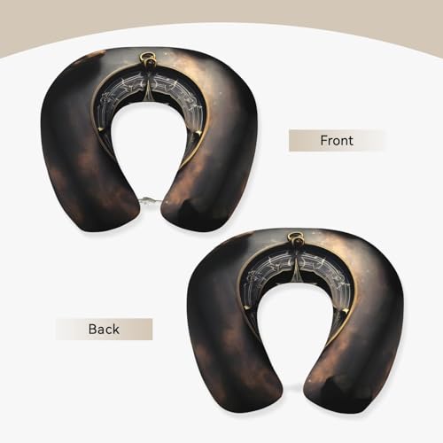 Almohada de cuello U espuma viscoelástica negra miniatura 3