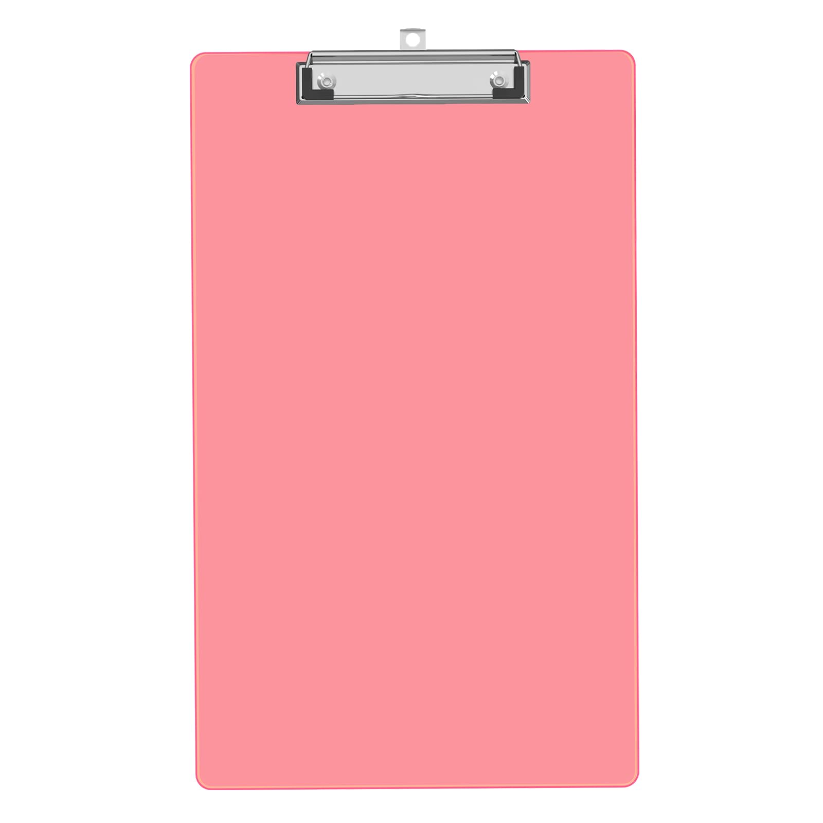 Lavagna portablocco di dimensioni legali 8,5 x 14 cm, in plastica rosa, con clip a basso profilo, lavagna lunga da appendere, lavagne legali per lavoratori legali e affari, forniture per