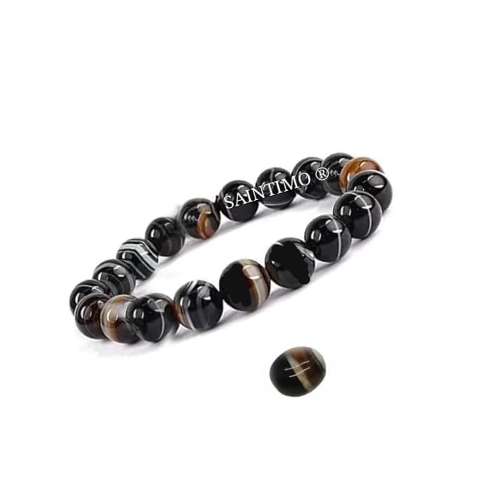 SAINTIMO ® GEMSTONE Sulemani Hakik Crystal Bracelet Men Women, 8-MM - Hand Beads Unique Bracelet Girls Boys - Removes Negative Energy & Stress, Boosts Self Confidence (Sulemani Hakik) (B0CWY46L79) Amazon Price History, Amazon Price Tracker