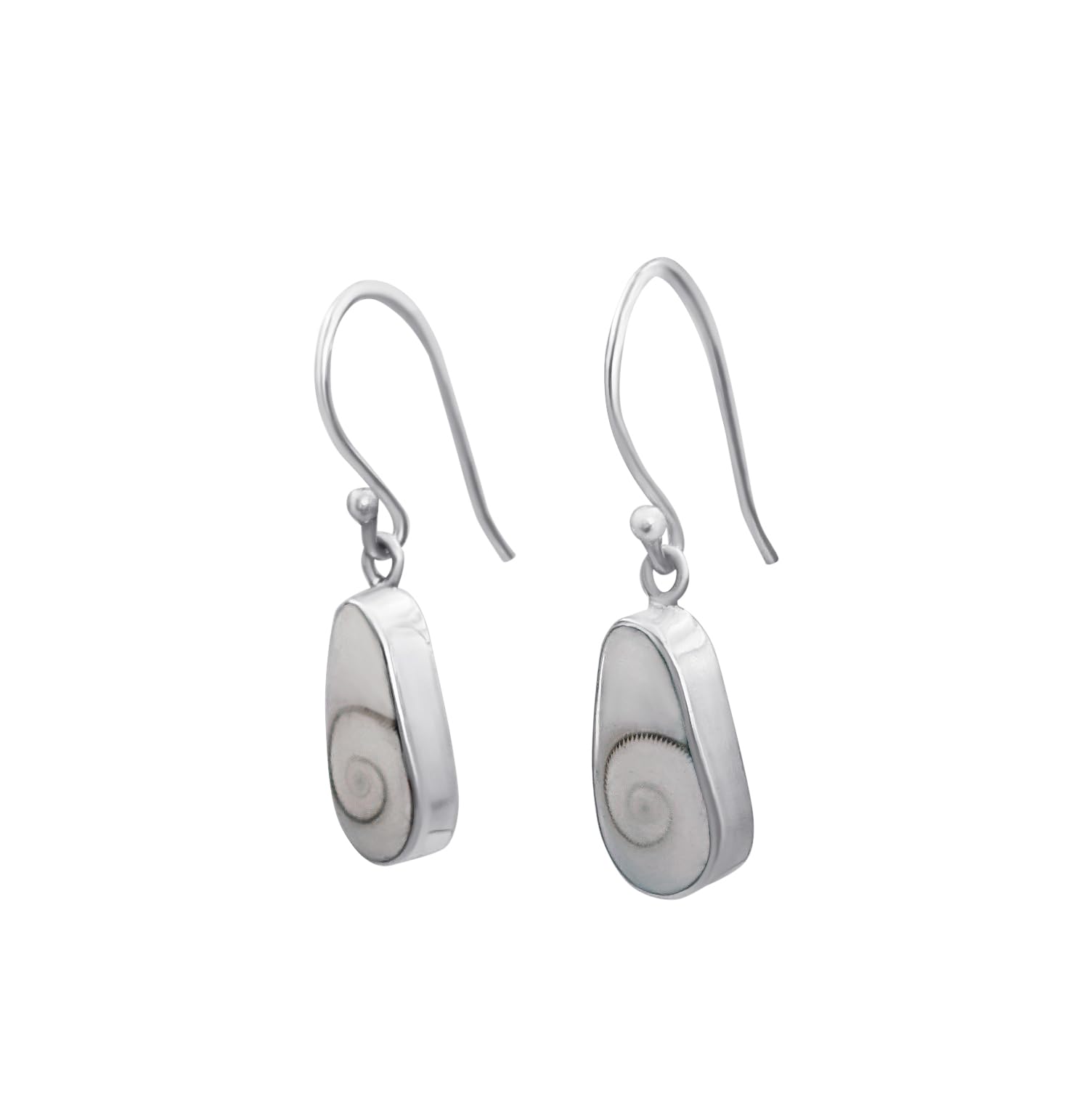 81stgeneration Pendientes Pequeños Lágrima Plata de Ley Mujer | Pendientes Bohemios Concha Ojo Shiva Adolescentes | Diseño Inspirado Océano | Regalos Cumpleaños Damas Conchas Marinas