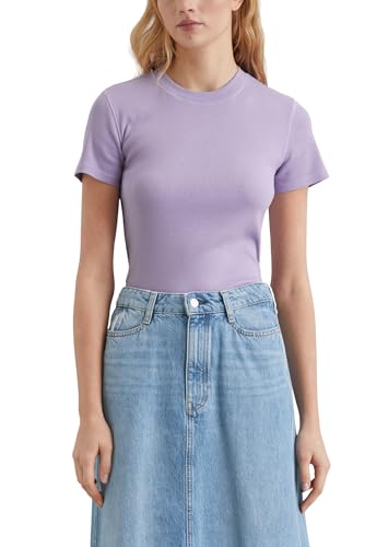 Marc O'Polo Denim Damen T-Shirt mit Rundhalsausschnitt Slim Fit, Lila (Wild Orchid), M – Ansicht 1