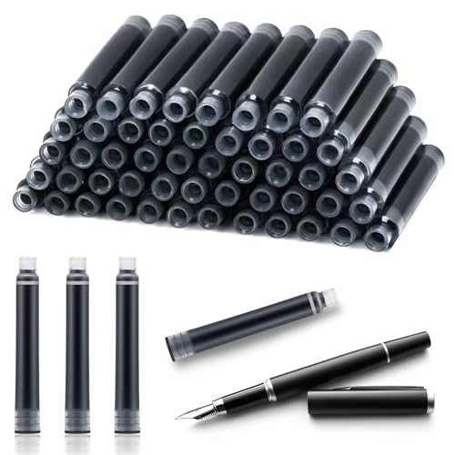 30 pcs Pen Ink Cartridges Pen Ink Refills 3.4 mm Bore Diameter Refill Size Fits A Wide Range of Fountain Pens