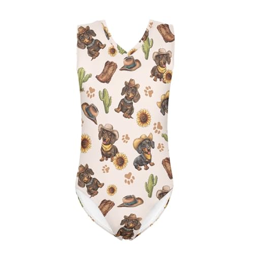 Image of INSTANTARTS Leopard Leotard Girl Gymnastics Toddler Tank Biketards One Piece