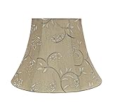 Aspen Creative 30220A Transitional Bell Shaped Spider Construction Lamp Shade, Light Gold, 7' Top x 13' Bottom x 9-1/2' Slant Height