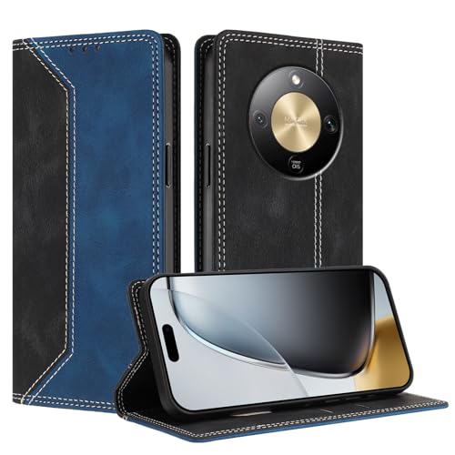 TAUYN Housse Folio en Cuir pour Honor Magic 8 Lite, Premium PU/TPU Cuir Portefeuille Etui Housse, avec Deux Emplacements pour Cartes, Mince et légère, Design...